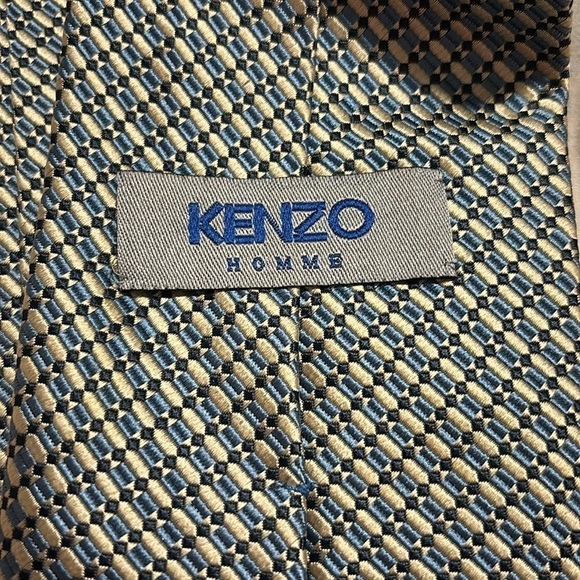 Kenzo Homme blue silver tie - Picture 2 of 8
